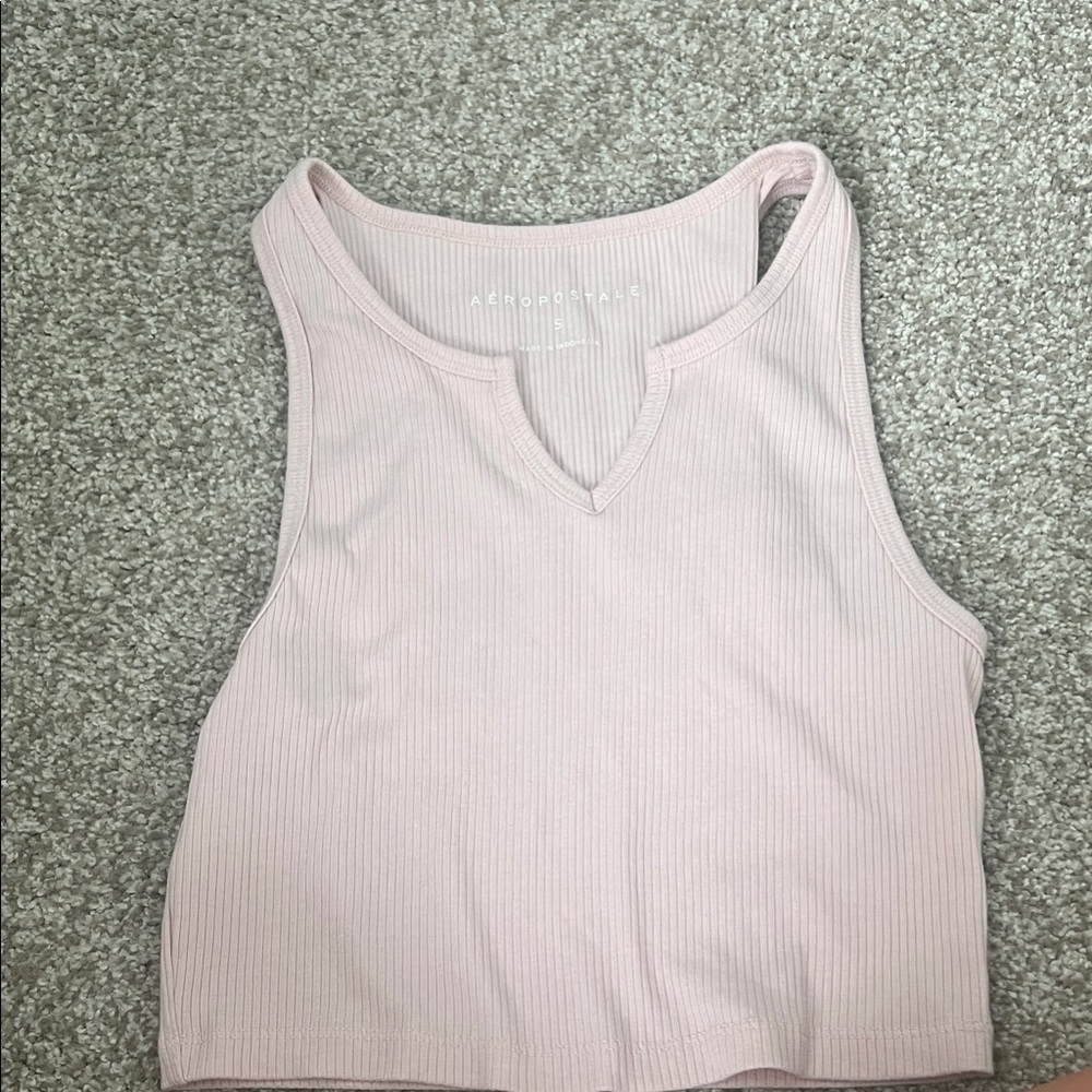 Aeropostale Pink Ribbed Tank Top